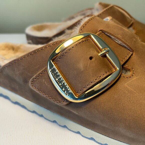 Birkenstock Boston Big Buckle Shearling Clogs - Picture 9 of 16